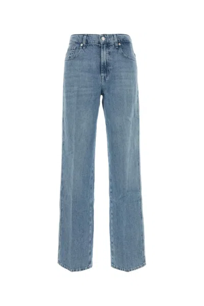 7 For All Mankind Denim Stove Pipe Jeans In Blue