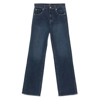 7 For All Mankind Tess Wide-leg Denim Jeans In Blue