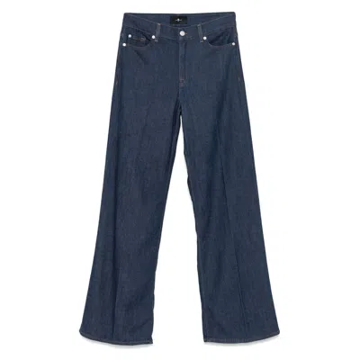 7 For All Mankind Denim Straight-leg Jeans In Blue