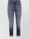 7 For All Mankind Denim Straight Trousers Rolled Cuffs