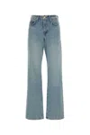 7 For All Mankind Wide-leg Faded Wash Denim Jeans In Blue