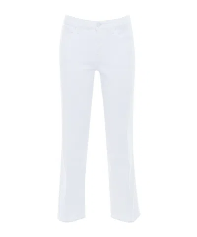 7 For All Mankind Denim Trousers With Belt Loops In White