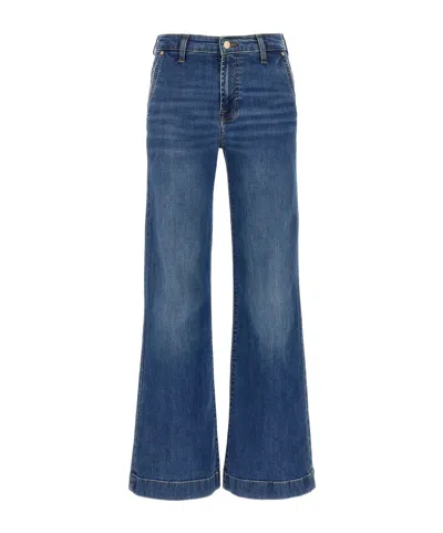 7 FOR ALL MANKIND DENIM TROUSERS WITH BELT LOOPS