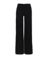 7 For All Mankind Wide Leg Denim Trousers In Black