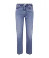7 For All Mankind Denim Trousers With Belt Loops In Blue