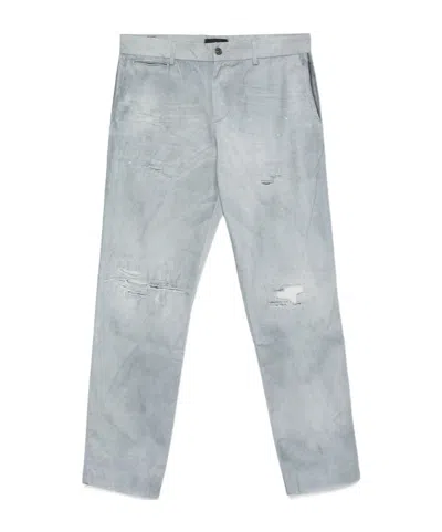 7 For All Mankind Denim Trousers With Belt Loops In Indigo
