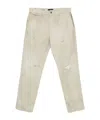 7 For All Mankind Denim Trousers With Belt Loops In Neutral