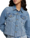 7 For All Mankind Women's Love Soul Stretch Denim Trucker Jacket In Love Soul
