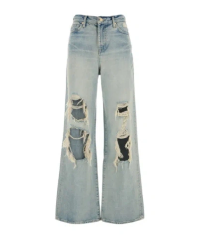 7 FOR ALL MANKIND DISTRESSED WIDE-LEG JEANS