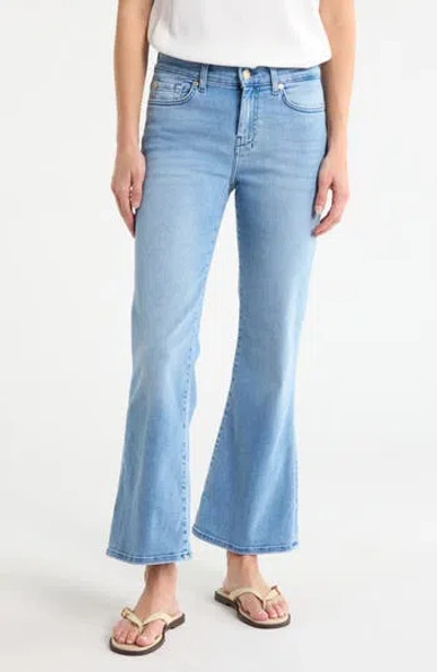 7 For All Mankind Dojo Crop Flare Leg Jeans In Blue