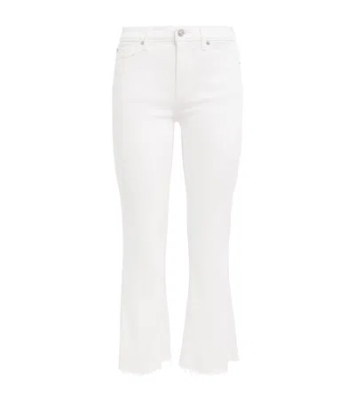 7 For All Mankind High-rise Slim White Kick Flare Jean