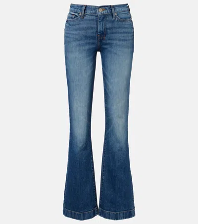 7 For All Mankind Dojo Flared Jeans In Blue