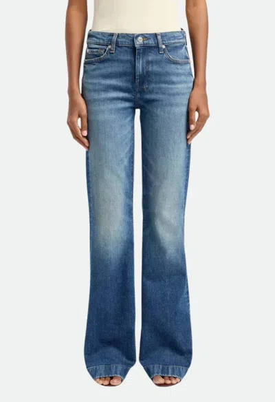 7 For All Mankind Dojo Flared Jeans In Blue Core