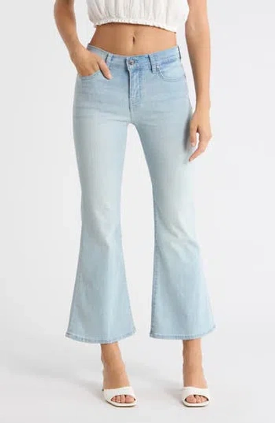 7 For All Mankind Dojo Mid Rise Ankle Flare Jeans In Blue
