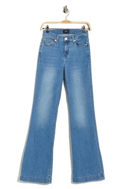 7 For All Mankind Dojo Mid Rise Flare Jeans In Blue