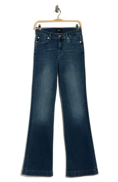 7 For All Mankind Dojo Mid Rise Flare Jeans In Blue