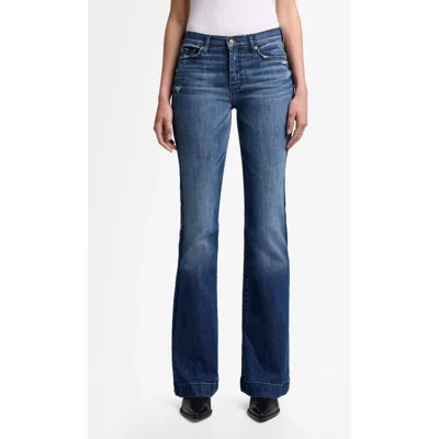 7 For All Mankind Dojo Mid Rise Flare Jeans In Blue