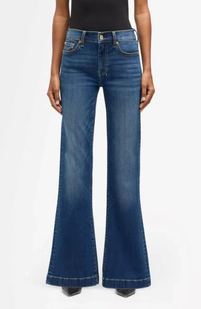 7 For All Mankind Dojo Mid Rise Flare Jeans In Blue