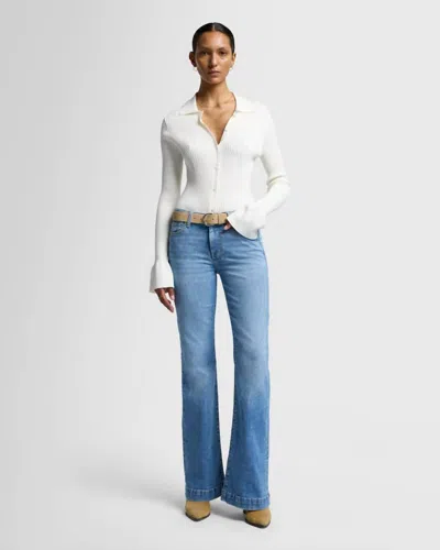 7 For All Mankind Dojo Prophecy Jeans In Medium Blue Wash In Multi