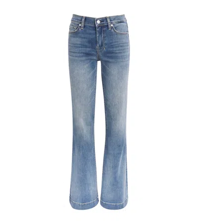 7 For All Mankind Dojo Slim Illusion Flared Jeans In Blue
