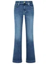 7 For All Mankind Mankind Mid-rise Straight Jeans In Blue