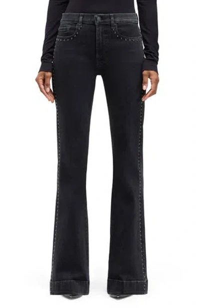 7 For All Mankind Dojo Studded Flare Leg Jeans