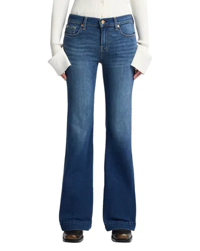 7 For All Mankind Dojo Tailorless Cambridge Flare Jean In Blue