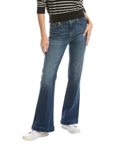 7 For All Mankind Dojo Tailorless Cambridge Flare Jean In Blue