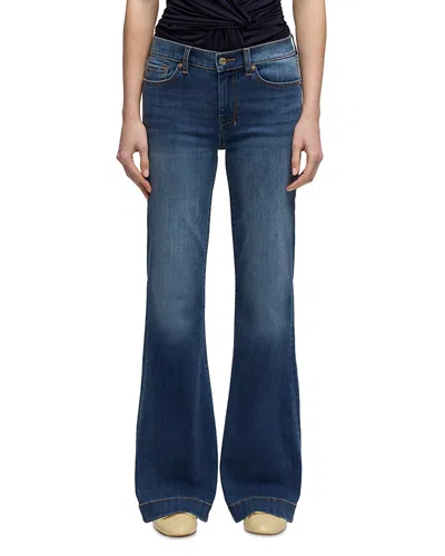 7 For All Mankind Dojo Tailorless High Rise Jeans In Gale In Blue