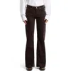 7 For All Mankind Dojo Tailorless Twist Seam Flare Corduroy Pants In Brown