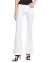 7 For All Mankind Dojo Tailorless White Flare Jean In White