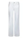 7 For All Mankind Dojo Tailorless White Jeans In White