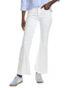 7 For All Mankind Dojo Tailorless White Shell Flare Leg Jean In Red