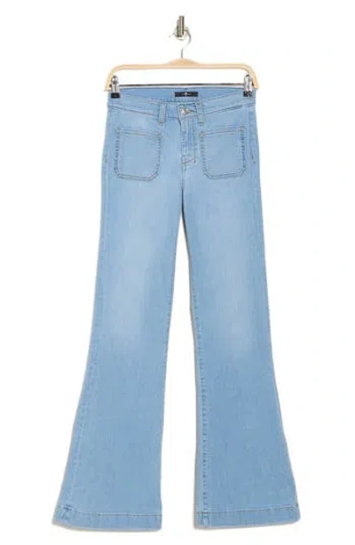 7 For All Mankind Dojo Tailorless Wide Leg Flare Jeans In Sirte