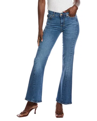 7 For All Mankind Dojo Tailorless Yuma Kick Flare Jean In Blue