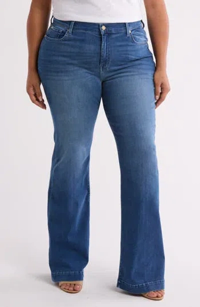 7 For All Mankind Dojo Tonal Wide Leg Jeans In Almost Love