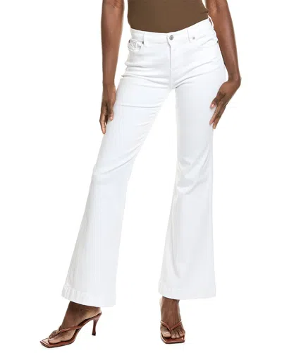 7 For All Mankind Dojo White Tailorless Wide Leg Jean