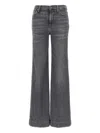 7 For All Mankind Dojo Wide-leg Jeans In Gray
