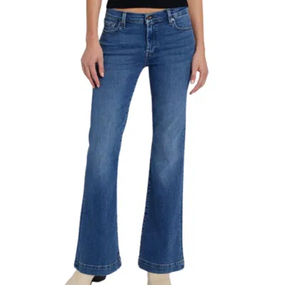 7 For All Mankind Dojo Wide Leg Jeans In Clara In Blue