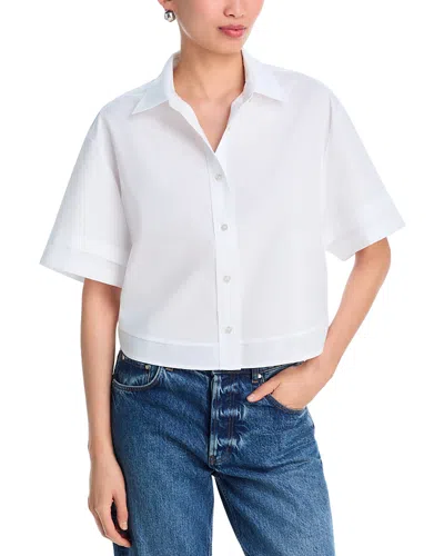 7 For All Mankind Double Cuff Shirt In White