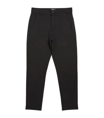 7 For All Mankind Double-knit Travel Chinos In Black