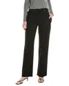 7 For All Mankind Double Waisted Trouser In Black
