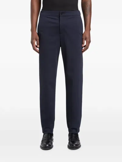 7 For All Mankind Double-knit Slim-fit Track Pants In Blue