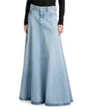 7 For All Mankind Drama Full Length Denim Skirt In September