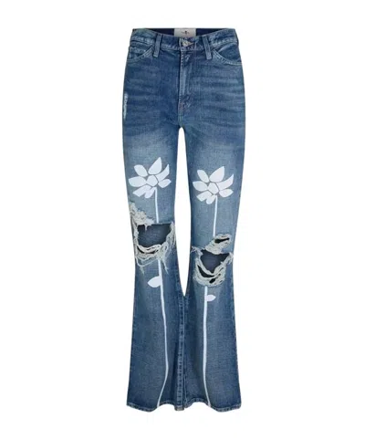 7 For All Mankind Easy Bootcut Jeans In Blue