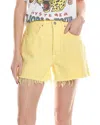 7 For All Mankind Easy Ruby Shorts In Yellow