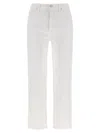 7 For All Mankind Slim Ankle Jeans Belt Loops In White