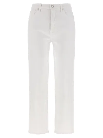 7 FOR ALL MANKIND EASY SLIM ANKLE JEANS WHITE