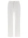 7 For All Mankind White Easy Slim Ankle Jeans In White