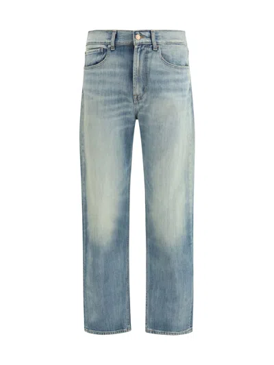 7 For All Mankind Easy Straight Jeans In Blue